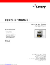 Savory High Output RT-2VSHO Operator's Manual