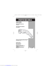 Porter-Cable Cordless Reciprocating Saw Instruction Manual