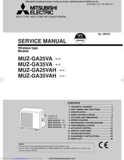 Mitsubishi Electric MUZ-GA35VAH-E1 Service Manual