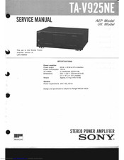 Sony TA-V925NE Service Manual