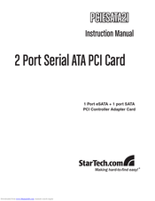 StarTech.com PCIESATA2I Instruction Manual
