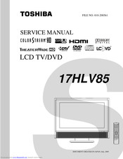 Toshiba 17HLV85 Service Manual