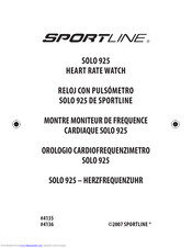 Sportline Solo 925 Instruction Manual