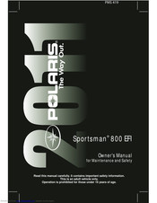 Polaris Sportsman 800 EFI 2012 Owner's Manual