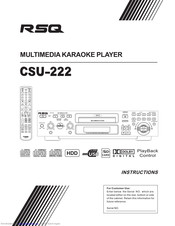 RSQ CSU-222 Instructions Manual