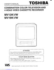 Toshiba MV19K1 Owner's Manual