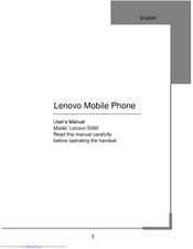Lenovo S560 User Manual