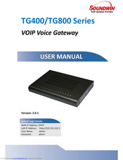 Soundwin TG400 Series User Manual