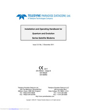 Teledyne Evolution Series Installation And Operating Handbook