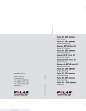 Polar Electro G1 GPS User Manual