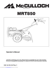 McCulloch MRT850 Operator's Manual