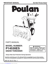 Poulan Pro P14530ES Parts Manual