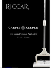 Riccar Carpet Keeper Owner's Manual