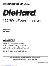 DieHard 28.71520 Operator's Manual