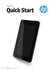 HP Tablet Quick Start Manual