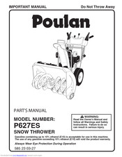 Poulan Pro P627ES Parts Manual