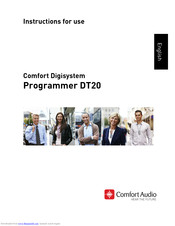 Comfort Audio Programmer DT20 Instructions For Use Manual