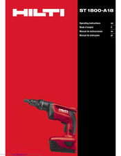 Hilti ST 1800-A18 Operating Instructions Manual