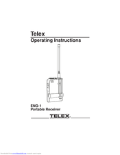 Telex ENG-1 Operating Instructions Manual