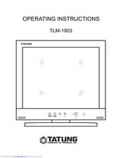 Tatung TLM-1903 Operating Instructions Manual