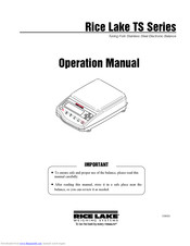 Rice Lake TS Series Operation Manual