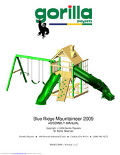 Gorilla Playsets Blue Ridge Mountaineer 2009 Assembly Manual