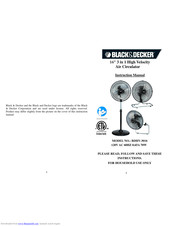 Black & Decker BDHV-3016 Instruction Manual
