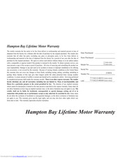 HAMPTON BAY 132 cm Fan User Manual