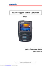 Unitech PA550 Quick Reference Manual