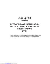 euro EVC60SS Operating And Installation Instructions