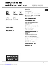 Hotpoint Ariston AQLF9D 69 U Instructions For Installation And Use