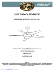 HAMPTON BAY WINDWARD IV 26623 Use And Care Manual