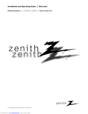Zenith C32V46 Installation / Operating Manual | Warranty