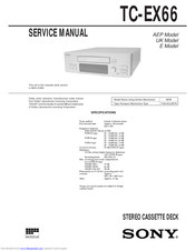Sony TC-EX66 Service Manual