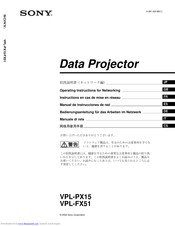 Sony Supersmart VPL-PX15 Operating Instructions Manual