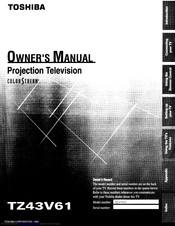 Toshiba TZ43V61 Owner's Manual