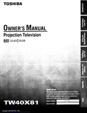 Toshiba TW40X81 Owner's Manual