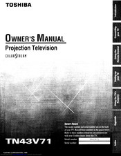 Toshiba TN43V71 Owner's Manual