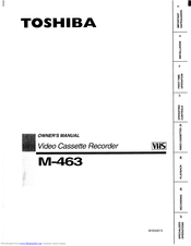 Toshiba M-463 Owner's Manual