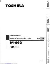 Toshiba M-663 Owner's Manual