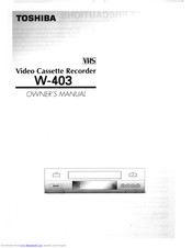 Toshiba W-403 Owner's Manual