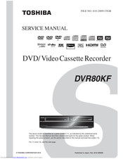 Toshiba DVR80KF Service Manual