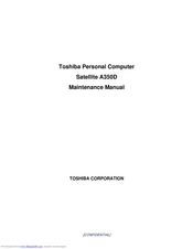 Toshiba Satellite A350D Maintenance Manual