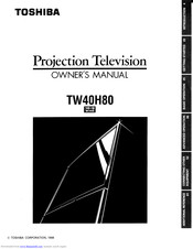 Toshiba TW40H80 Owner's Manual