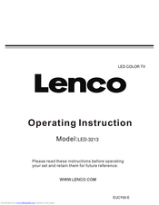 LENCO LED-3213 Operating	 Instruction
