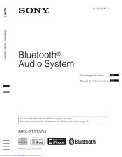 Sony MEX-BT5750U Operating Instructions Manual
