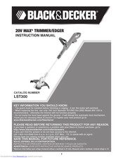 Black & Decker LST300 Instruction Manual
