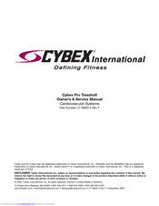 Cybex Treadmill Owner's Service Manual