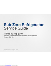 Sub-Zero Sub-Zero BI series Service Manual