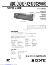 Sony MDX-C5970R Service Manual